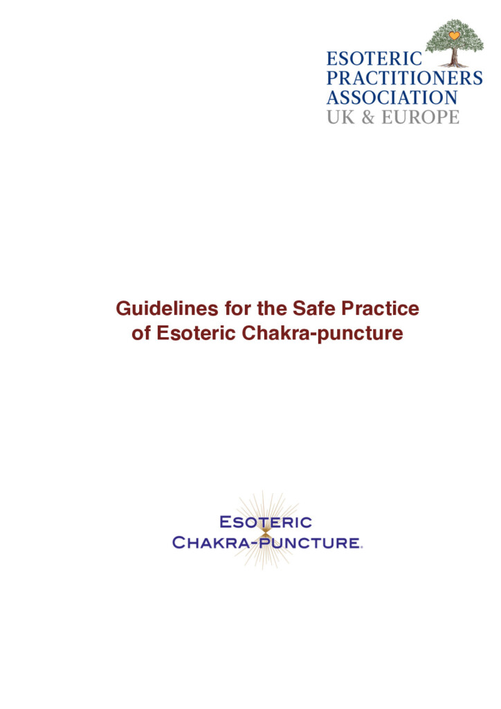 EPA UK/EU Safe Practice of Esoteric Chakra-Puncture