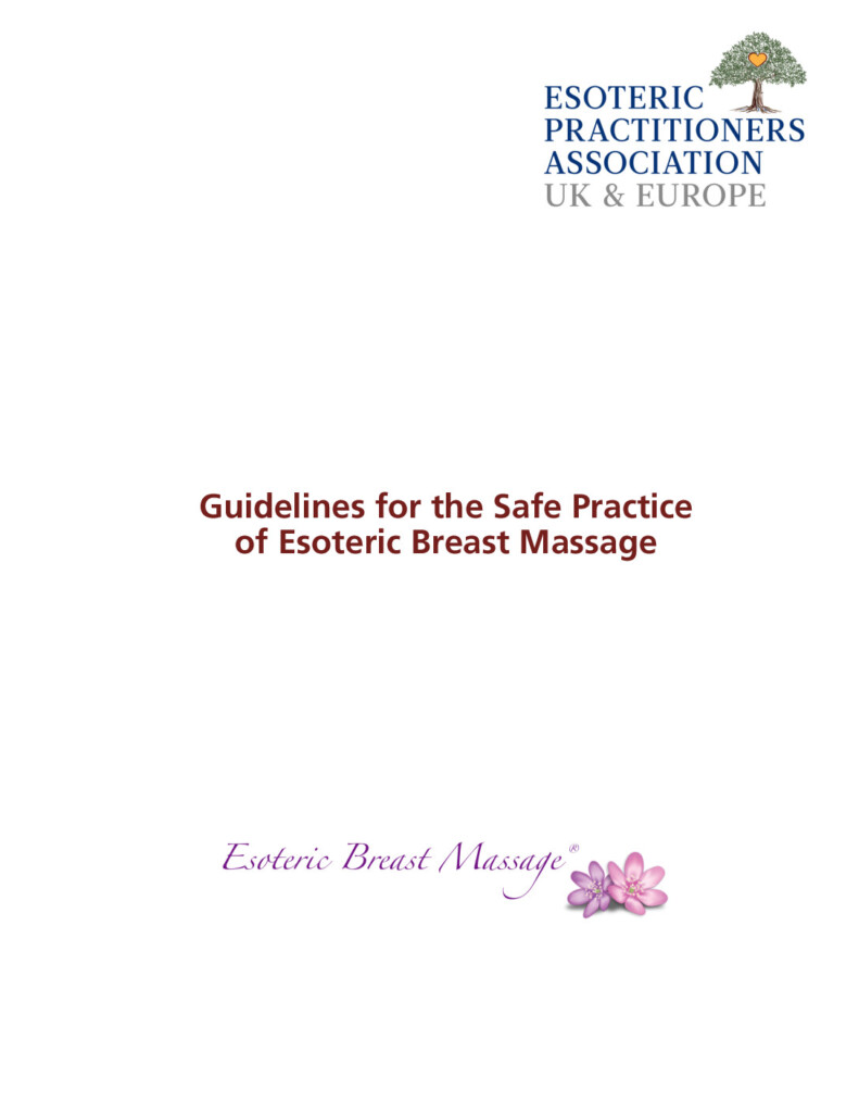 EPA UK/EU Safe Practice of Esoteric Breast Massage