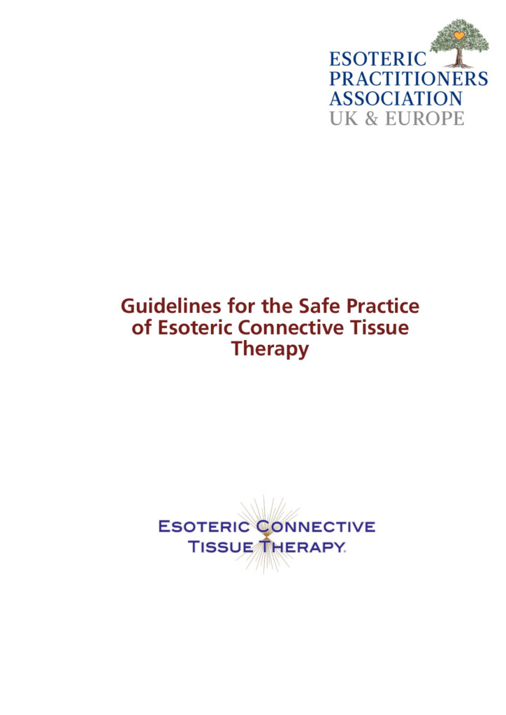 EPA UK/EU Safe Practice of Esoteric Connective Tissue Therapy